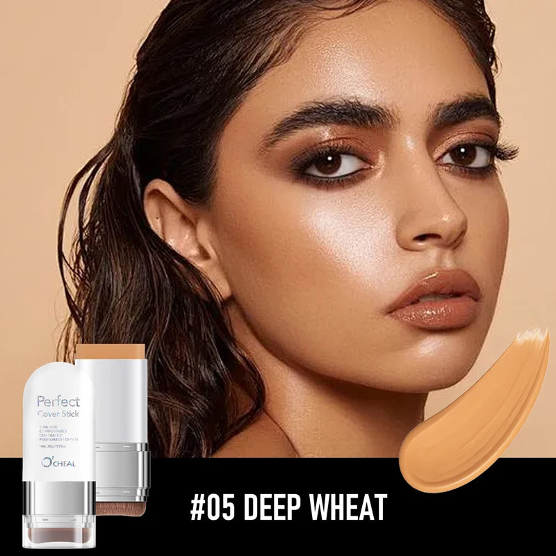Perfect Cover Stick Thin and Comfortable Concealer Foundation Cream Stick Instant Natural Waterproof Long-Lasting Makeup
