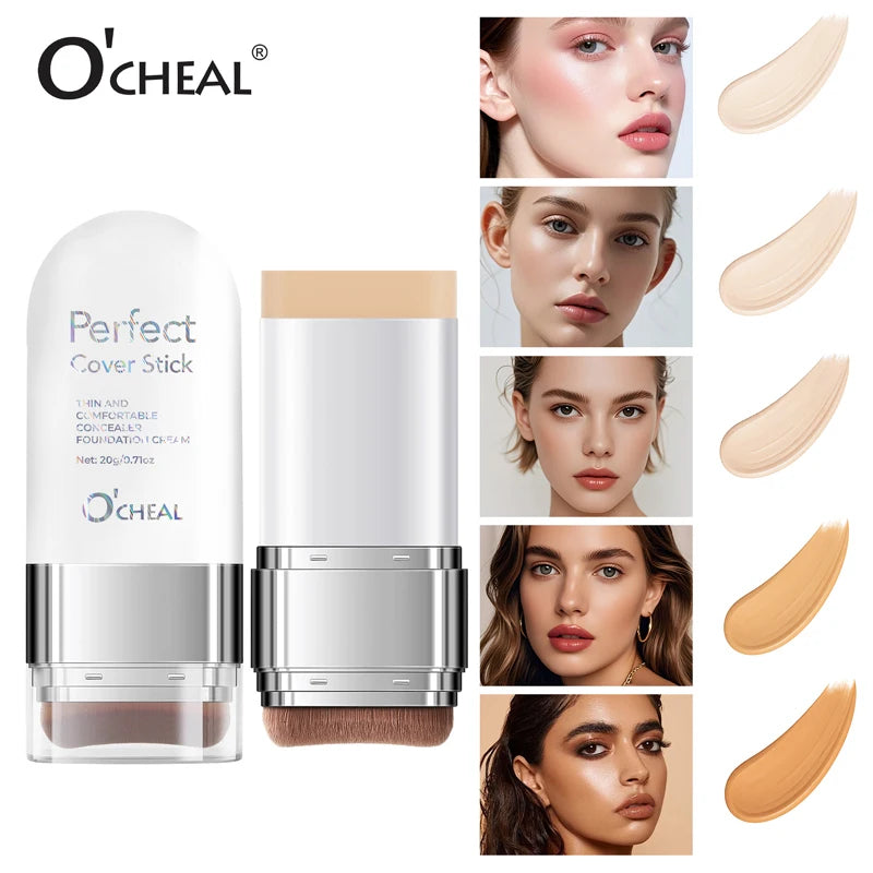 Perfect Cover Stick Thin and Comfortable Concealer Foundation Cream Stick Instant Natural Waterproof Long-Lasting Makeup