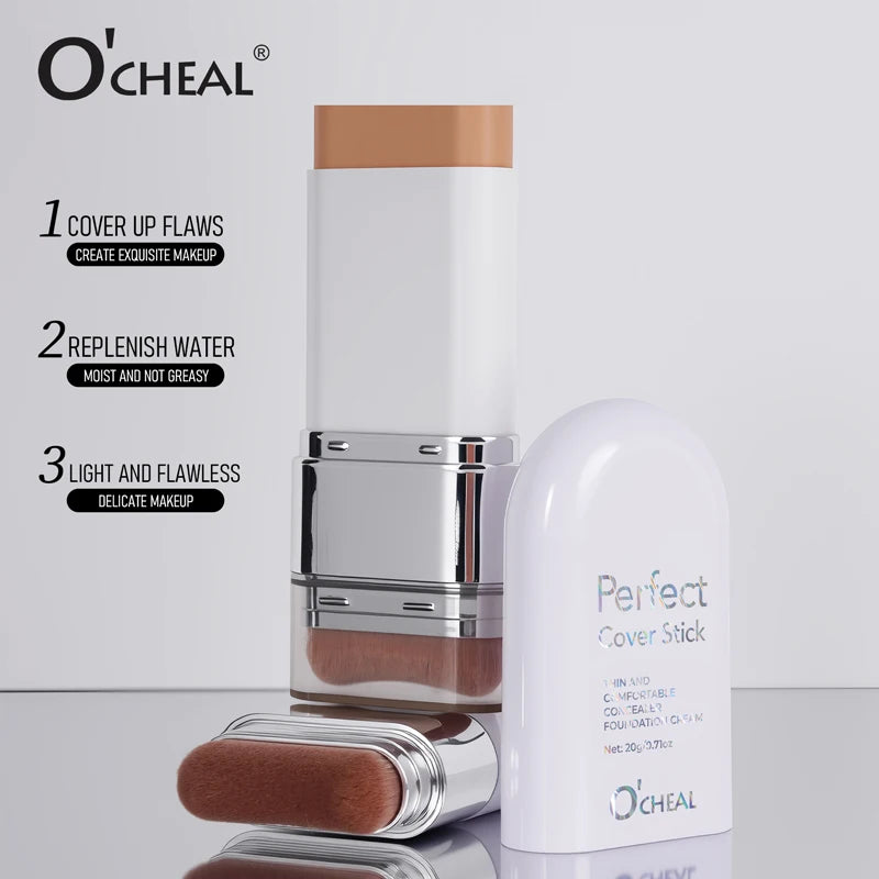 Perfect Cover Stick Thin and Comfortable Concealer Foundation Cream Stick Instant Natural Waterproof Long-Lasting Makeup